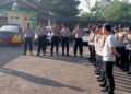 Polsek Citamiang Gelar Apel Pagi Sebagai Bentuk Kedisiplinan