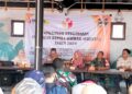 Ngariung bareng bersama Kapolsek Baros dengan Bawaslu Kecamatan Baros  menyampaikan pesan kamtibmas