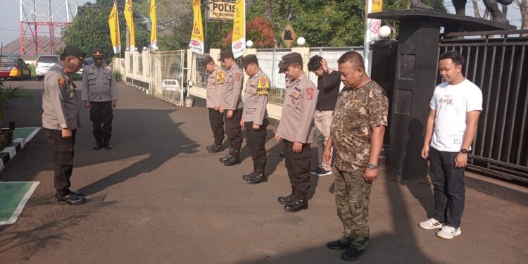 Polsek Citamiang Gelar Apel Pagi Sebagai Bentuk Kedisiplinan.