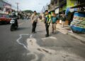 Sat Lantas Polres Sukabumi Kota Cek TKP Laka Lantas