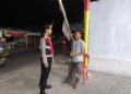 Sambang petugas parkir minimarket, Polsek Baros meminimalisir gangguan kamtibmas