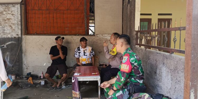 Datangi warga. Sinegritas TNI-Polri tingkatkan Cooling system bersama warga babakan Rw. 04
