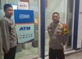 Personil Polsek Sukalarang Patroli Malam Hari Sambangi ATM BRI Cegah Kejahatan Perbankan