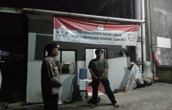 Polsek Sukaraja Melaksanakan Patroli ke Gudang logistik Komisi Pemilihan Umum (KPU)