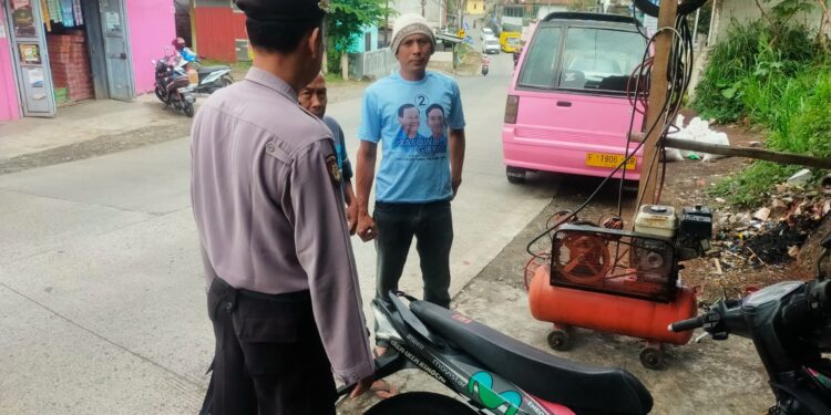 Polsek Cibeureum Polres Sukabumi Kota Laksanakan Patroli Cipkon di sore hari