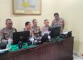 Lakatpuan Bhabinkamtibmas. Kapolsek laksanakan Zoom Meeting dengan Bhabinkamtibmas