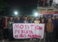 Debat Pilkada Calon Bupati dan Wakil Bupati Sukabumi Disambut Spanduk Mosi Tak Percaya