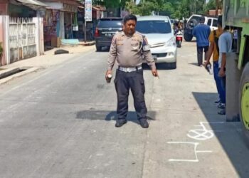Kecelakaan Beruntun di Jalan Pelabuhan II Sukabumi Satu Mobil Terbalik, Satu Orang Masuk Rumah Sakit