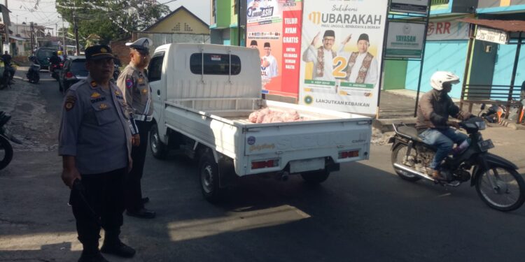 Hari Santri Nasional. Polsek Baros laksanakan Pengaman Jalur