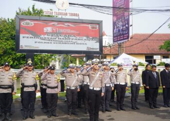 Peringati Hari Pahlawan Nasional, Polres Sukabumi Kota Gelar Upacara Bendera