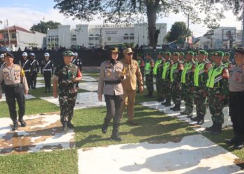 2 Hari Jelang Pencoblosan, Polres Sukabumi Kota Gelar Apel Serpas Pengamanan TPS
