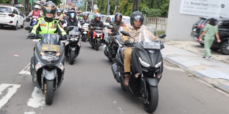 Ciptakan Kondusifitas Jelang Pencoblosan, Forkopimda Kota Sukabumi Lakukan Patroli Gabungan