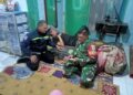 Sinergitas TNI-POLRI Polsek Sukabumi dan Koramil Sukabumi, menjenguk masyarakat yang Sakit di Wilayah Hukum Polsek Sukabumi