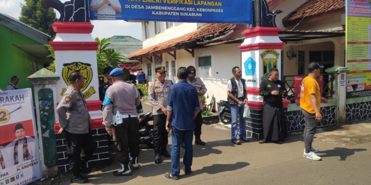 Kapolsek Kebonpedes Pimpin Pengamanan dan Pengawasan Kegiatan Kampanye Calon Bupati Sukabumi Nomor Urut 02