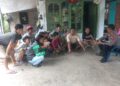 Anggota Polsek Sukabumi melaksanakan kegiatan sambang warga masyarakat sekaligus menyampaikan himbauan harkamtibmas