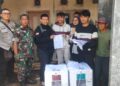 Anggota Pam TPS Polsek Cibeureum Mengawal Distribusi Kotak Surat Suara Dari PPK Ke Masing masing TPS di wilkum Polsek Cibeureum