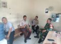 Cegah Aksi Kejahatan, Anggota Bhabinkamtibmas berikan Himbauan Kamtibmas Kepada Security