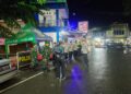 Polsek Sukaraja Polres Sukabumi Kota bersama Koramil Sukaraja terus menggencarkan patroli malam di wilayah