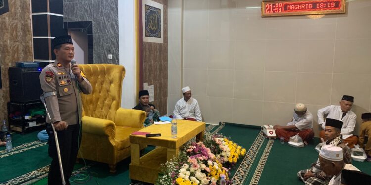 Kapolsek Sukabumi Lakukan Safari Rajaban, Sampaikan Pesan Kamtibmas