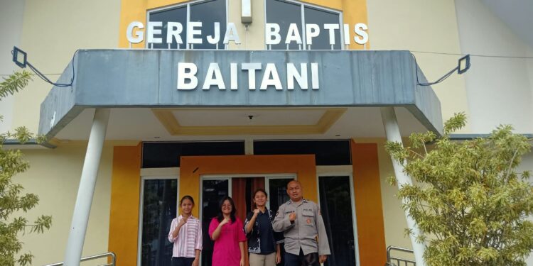 Minggu Kasih, Polsek Cibeureum melaksanakan Pengamanan Ibadah Kebaktian Minggu kasih Gereja GBI Baitani Kota Sukabumi