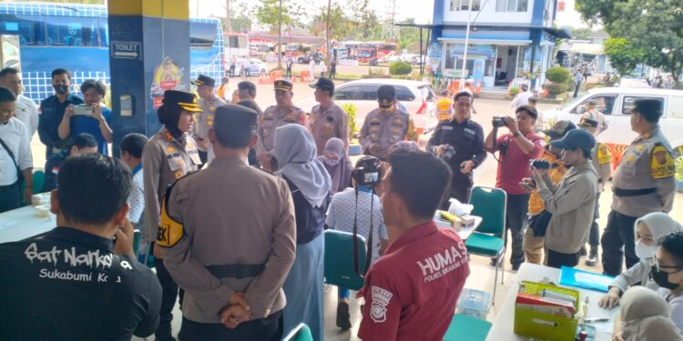 Pos Ketupat Lodaya 2025, Kapolres Sukabumi Kota Cek kesiapsiagaan Pos Ketupat Terminal Tipe A