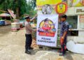 Polsek Kadudampit Sosialisasikan Tagline “Mudik Aman, Keluarga Nyaman” dan  Hotline 110