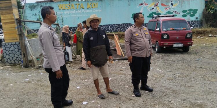 Patroli  Obyek Wisata, Polsek Cisaat Lakukan Pengamanan Obyek Wisata Libur Idul Fitri