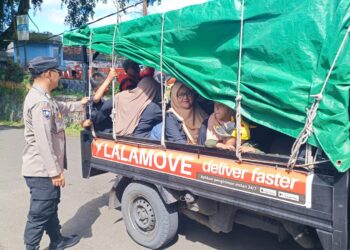 Sapa warga nya, Bhabinkamtibmas desa Sudajaya Girang beri himbauan.