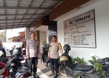 Minggu Kasih, Polsek Lembursitu  Berikan Pengamanan Ibadah Kebaktian Minggu