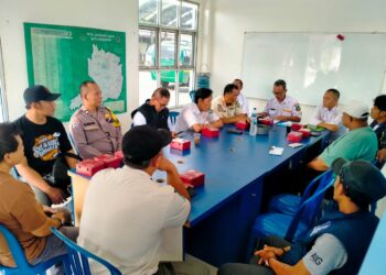Monitoring giat kordinasi wahana permainan Pasar Malam, Polsek baros berikan pesan Kamtibmas