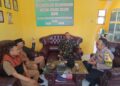 Sambang Kepala Sekolah, Bhabinkamtibmas Desa Sudajaya Girang Juga Berikan Arahan Kamtibmas
