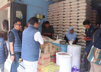 Pantau Kualitas dan Ketersediaan Beras, Satgas Pangan Polres Sukabumi Kota Sidak Pasar