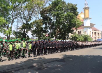 Polres Sukabumi Kota Gelar Apel Kesiapan Pengamanan Aksi Unjuk Rasa