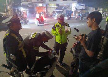 Cipta Kondisi Akhir Pekan, Polres Sukabumi Kota Tindak 124 Pengendara Berknalpot Brong