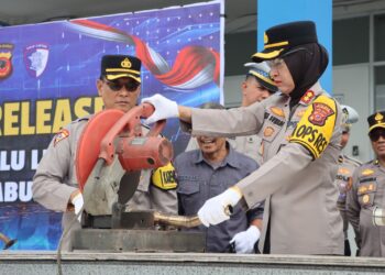 Operasi Zebra Lodaya Dimulai, Polres Sukabumi Kota Musnahkan Ribuan Knalpot Brong