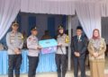 Kapolres Sukabumi Kota Serahkan Bantuan untuk Petugas Pos Pam Nataru