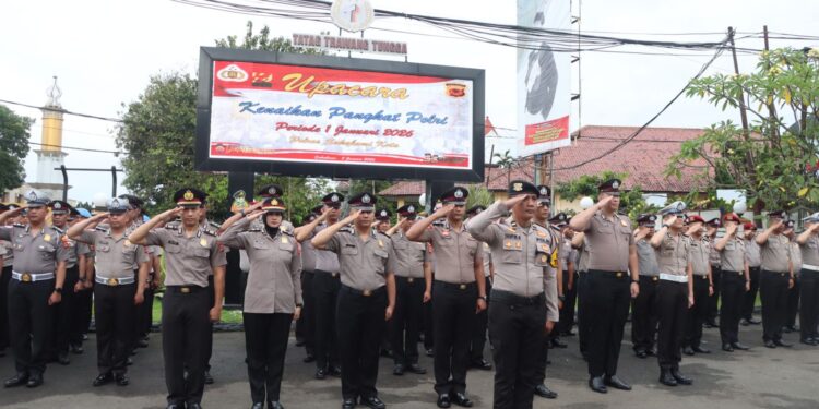 Awal Tahun 2026, 89 Personel Polres Sukabumi Kota Sandang Pangkat Baru