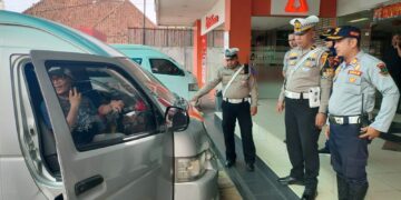 Sat Lantas Polres Sukabumi Kota Gelar Ramp Check Kendaraan Jelang Ramadhan