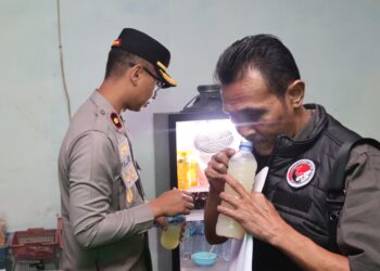 Gelar KRYD Akhir Pekan, Polres Sukabumi Kota Amankan 84 Botol Miras