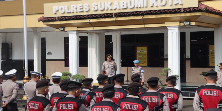Pastikan Nobar Persib vs Persijap Kondusif, Polres Sukabumi Kota Siagakan Personel Gabungan