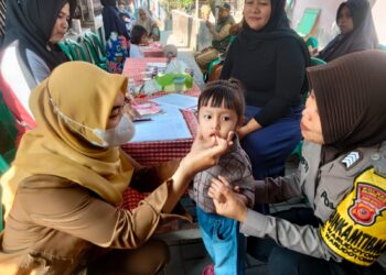 Bhabinkamtibmas Warudoyong Hadiri Kegiatan Posyandu, Dukung Layanan Kesehatan Balita