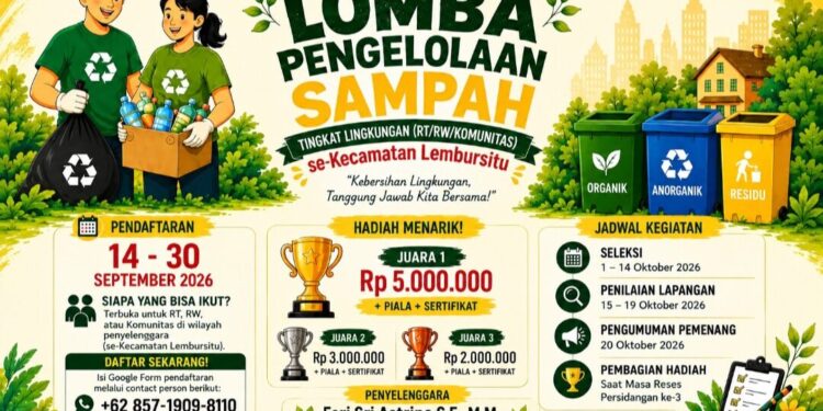 Lewat Lomba Kelola Sampah, Wakil Ketua DPRD Kota Sukabumi Feri Sri Astrina Dorong Warga Peduli Kebersihan