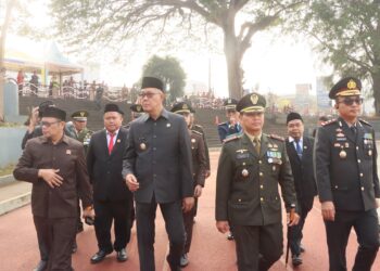 Kapolres Sukabumi Kota Hadiri Upacara HUT ke-81 TNI di Lapang Merdeka
