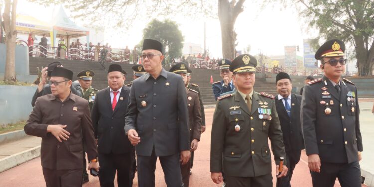 Kapolres Sukabumi Kota Hadiri Upacara HUT ke-81 TNI di Lapang Merdeka