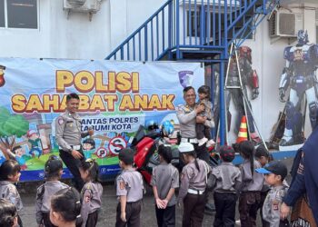 Puluhan Anak di Sukabumi Antusias Ikuti Polsanak, Kenali Rambu Lalu Lintas 