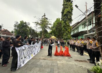 Aksi Aliansi Gema di Tiga Titik Sukabumi Berjalan Kondusif, 400 Personel Disiagakan